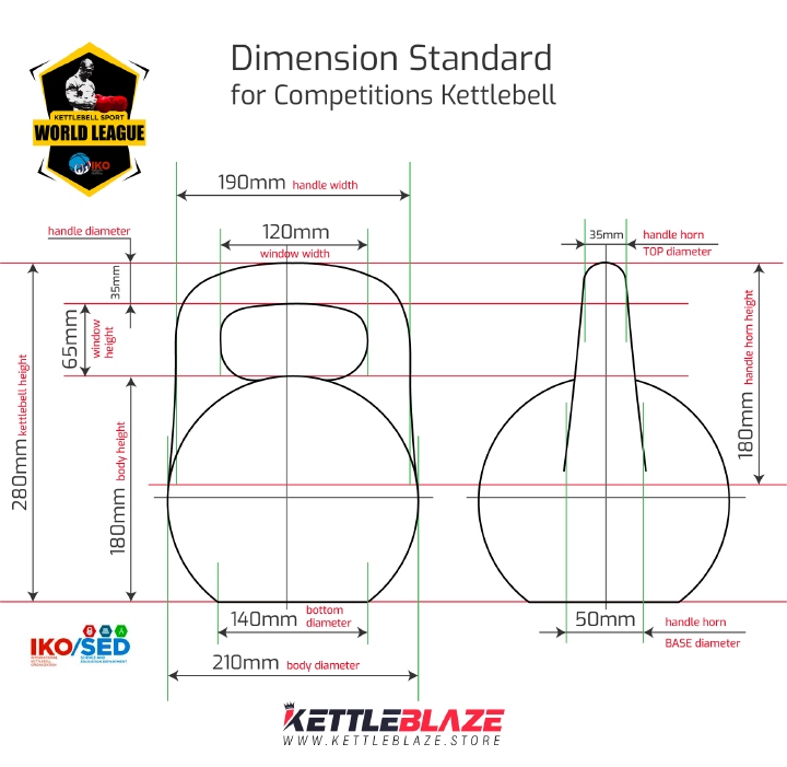 Kettlebell Hollow 12kg da Competizione